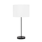 Simple Designs 23&#x22; White Fabric Shade Lamp
